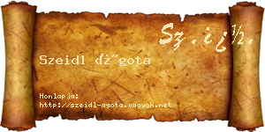 Szeidl Ágota névjegykártya