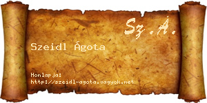 Szeidl Ágota névjegykártya